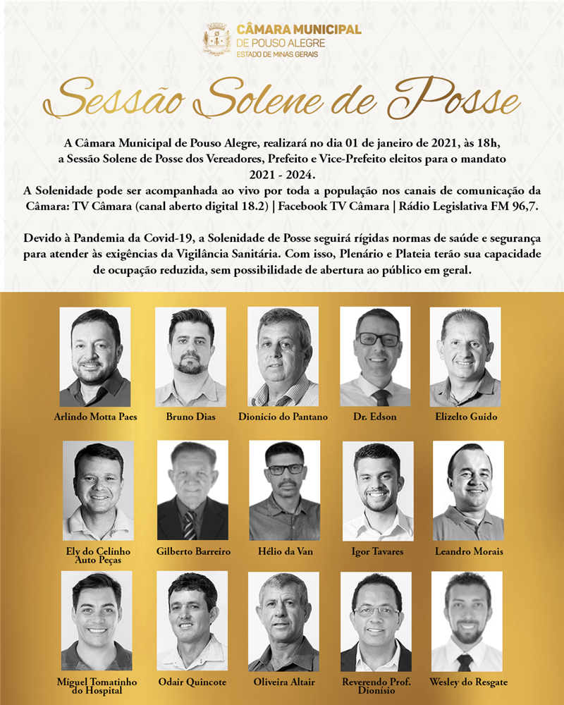 Imagem 2 da notícia: Sessão Solene de Posse - Legislatura 2021-2024